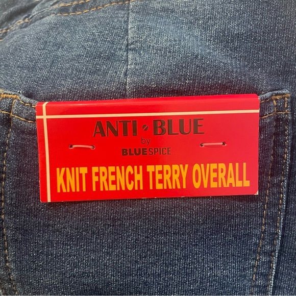 NWT.Dark Blue Terry Overalls size Small. Anti-Blue by Blue Spice. Women’s - Picture 8 of 13